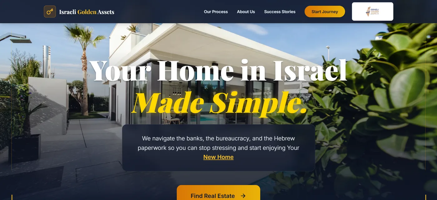 צילום מסך מהאתר של Israeli Golden Assets